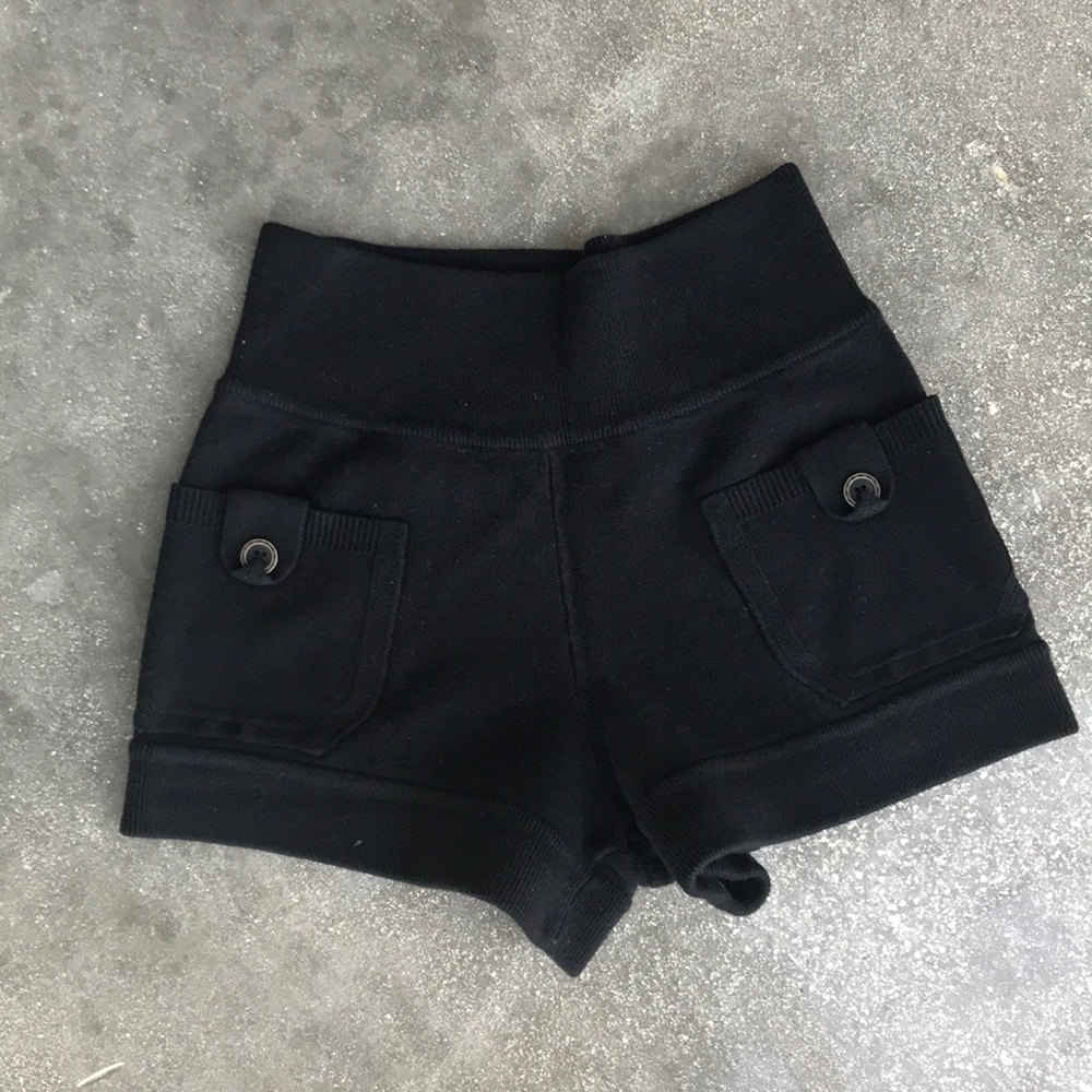High waisted sweater shorts